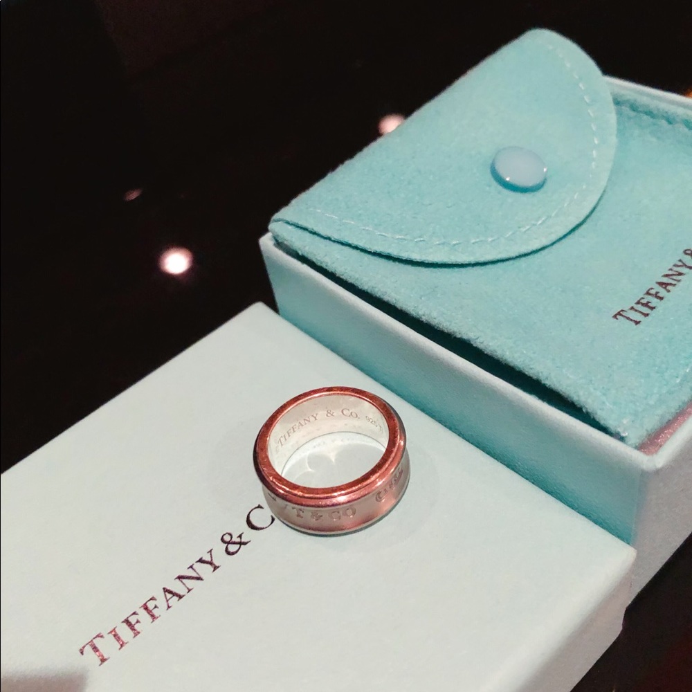 Tiffany & Co 1837 Sterling Silver Titanium Ring